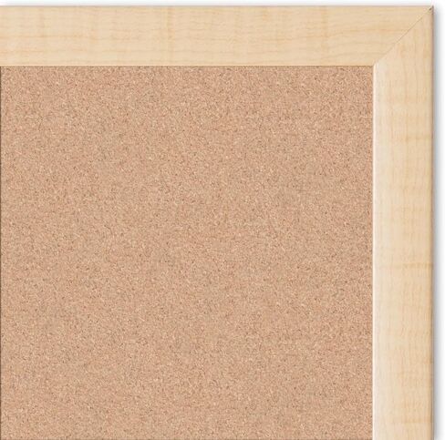 Cork Bulletin Board 17 x 23 in., Maple Wood-Style Frame Message Board for Wall, Office Bulletin Board for Home School Kitchen, Pin Board with Mounting Kit, Beige in Saudi Arabia