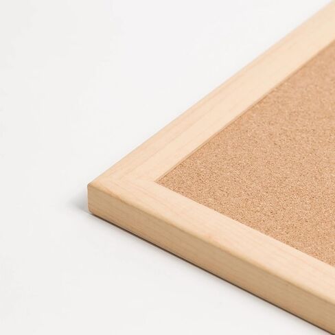 Cork Bulletin Board 17 x 23 in., Maple Wood-Style Frame Message Board for Wall, Office Bulletin Board for Home School Kitchen, Pin Board with Mounting Kit, Beige in Saudi Arabia