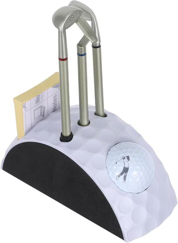 SUPVOX Golf Pen Holder Desktop Pencil Stand with 360° Rotating Golf Ball Design White Office Desk Accessories for Men and Colleagues in Saudi Arabia