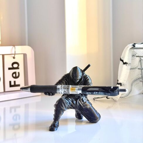 حامل أقلام RUIGO Ninja مع قلم ملحقات مكتبية مخصصة لديكور المنزل والمكتب قلم رائع Rsin in Kuwait