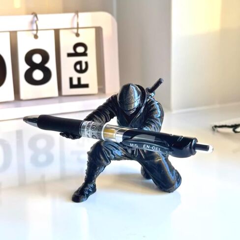 حامل أقلام RUIGO Ninja مع قلم ملحقات مكتبية مخصصة لديكور المنزل والمكتب قلم رائع Rsin in Kuwait