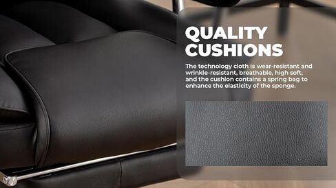 Office Chair, Big and Tall Executive Office Chair with Footrest, Leather Computer Chair, Ergonomic Reclining Chair High Back, Large Home Office Chair in Saudi Arabia
