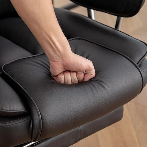 Office Chair, Big and Tall Executive Office Chair with Footrest, Leather Computer Chair, Ergonomic Reclining Chair High Back, Large Home Office Chair in Saudi Arabia