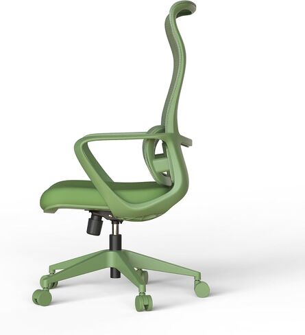 Ergonomic Colorful Office Chair 300lb (About 149.7kg) Home Office Mesh Breathable High Back, with Adjustable Lumbar Support Computer Chair, Integrated Molded Foam Seat Cushion, Fireproof (Green) in Saudi Arabia
