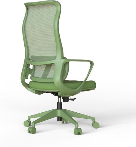Ergonomic Colorful Office Chair 300lb (About 149.7kg) Home Office Mesh Breathable High Back, with Adjustable Lumbar Support Computer Chair, Integrated Molded Foam Seat Cushion, Fireproof (Green) in Saudi Arabia