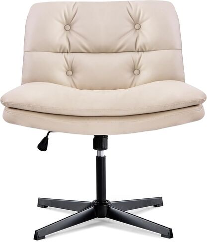 Large Size Armless Home Office Desk Chair Vanity Chair No Wheels in Saudi Arabia
