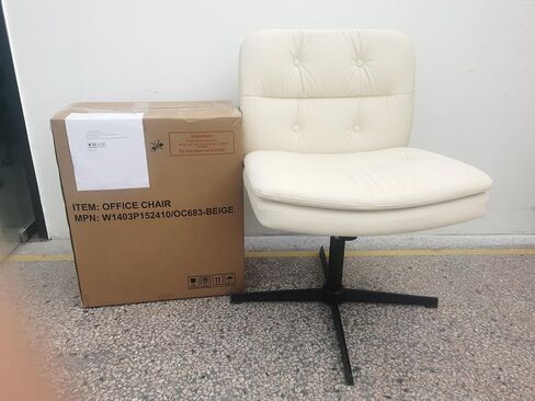 Large Size Armless Home Office Desk Chair Vanity Chair No Wheels in Saudi Arabia