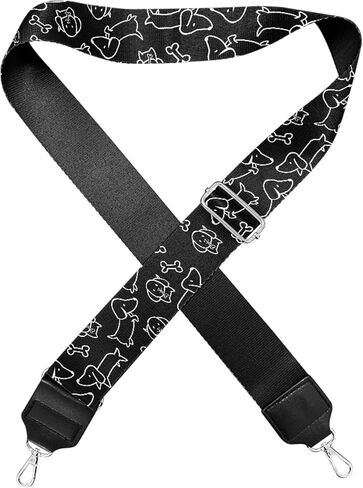 هالوين حقيبة يد حزام قماش محفظة حزام ملون الخفافيش الأسود حزام الكتف متعدد الألوان الخفافيش استبدال حزام in Kuwait