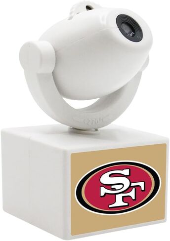 Sporticulture NFL American Football San Francisco 49ers - Adjustable Led Mini Spotlight Projector with 6 Team Logo Designs - Portable & Rechargeable Spotlight - Battery-Operated - 4.375" x 3.125" in Kuwait