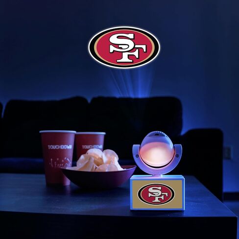 Sporticulture NFL American Football San Francisco 49ers - Adjustable Led Mini Spotlight Projector with 6 Team Logo Designs - Portable & Rechargeable Spotlight - Battery-Operated - 4.375" x 3.125" in Kuwait