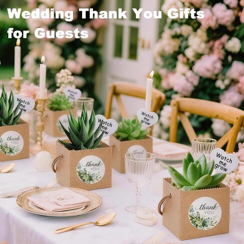 40 أكياس غلاف عصارية محددة مع صندوق هدايا عصر 2.5 بوصة ، علامات مصنع القلب ، شكرا لك ملصقات و Mark Pen ، هدايا رائعة لحفلات الزفاف ، استحمام الأطفال ، حمام الزفاف in Kuwait