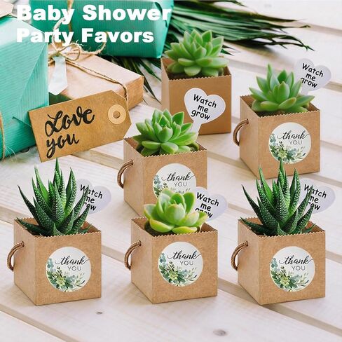 40 أكياس غلاف عصارية محددة مع صندوق هدايا عصر 2.5 بوصة ، علامات مصنع القلب ، شكرا لك ملصقات و Mark Pen ، هدايا رائعة لحفلات الزفاف ، استحمام الأطفال ، حمام الزفاف in Kuwait