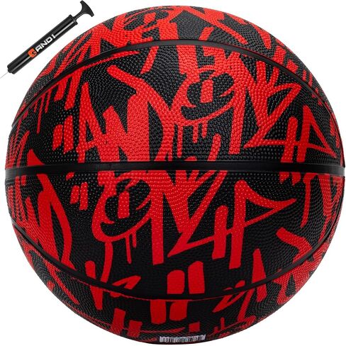 AND1 Fantom Graffiti Rubber Basketball - Streetball for Indoor and Outdoor Use, Deep Channel Construction and Durability in Saudi Arabia