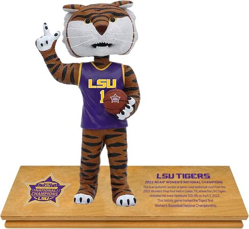LSU Tigers 2023 Women's Basketball Game Used Championship Court Bobblehead in Saudi Arabia