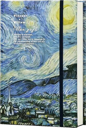 مجلة فنية ، كتاب رسم ، دفتر ملاحظات فارغ ، 130GSM ، كراسة رسم ورقية سميكة ، A5 ، دفتر غلاف دفتر ، مجلة فارغة ، بلوس ، فان جوخ لوز in Kuwait