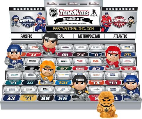 مجموعة Party Animal 2026 NHL 12 شخصية TeenyMates، ألوان الفريق، مقاس واحد (Teenymate NHL Series 12-2026 4 Blind Pack Lot) in Kuwait