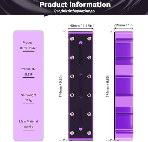 CyeeLife Darts Station 12 Display | Darts Stand | Dart Holder | Dart Accessories (Purple) in Saudi Arabia