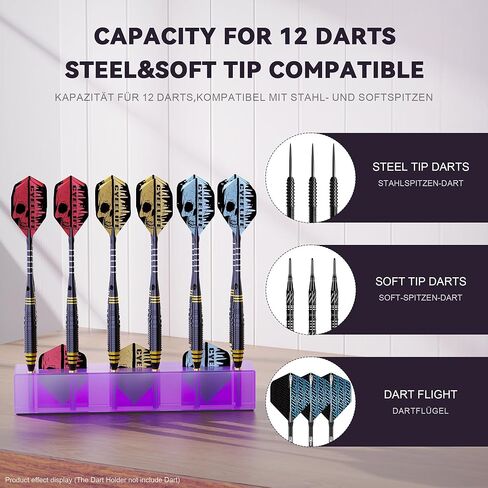 CyeeLife Darts Station 12 Display | Darts Stand | Dart Holder | Dart Accessories (Purple) in Saudi Arabia