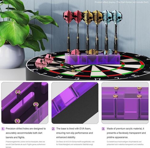 CyeeLife Darts Station 12 Display | Darts Stand | Dart Holder | Dart Accessories (Purple) in Saudi Arabia