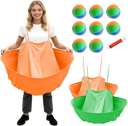 Granny Pants Yard Game Set with Bouncy Balls & Pump,Granny Pants Outdoor Party Game for Team Relay Lawn Fun,Backyard Parties,Family Parties,Adult in Kuwait