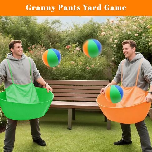 Granny Pants Yard Game Set with Bouncy Balls & Pump,Granny Pants Outdoor Party Game for Team Relay Lawn Fun,Backyard Parties,Family Parties,Adult in Kuwait