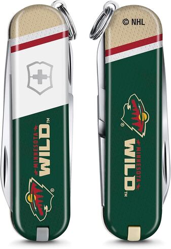Victorinox Classic SD Swiss Army Knife – Compact 7 Function Swiss Made Pocket Knife with Small Blade, Screwdriver and Key Ring – Minnesota Wild in Kuwait