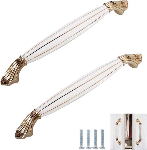 Knobs for Chest of Drawers 2 Pack Cabinet Ceramic Pulls Wardrobe Hardware Furniture Handles Suitable for Wine Cabinets Kitchen Bedroom(Hole Center 192mm/7.5 inches) in Saudi Arabia