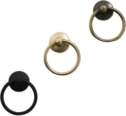 Drawer Ring Pull Handles, Drawer Ring Pull Handles Cabinet Knobs Zinc Alloy Multicolor 52mm x 43mm Pack of 20 Pcs(A4) in Saudi Arabia
