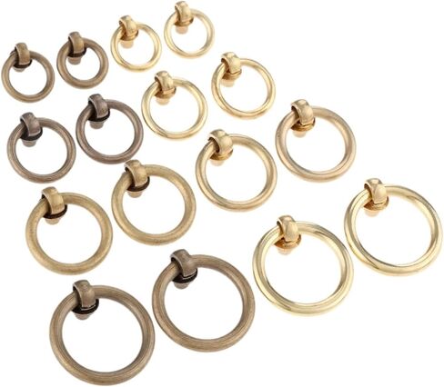 Drawer Ring Pull Handles, Drawer Pull Handles Pack of 30 Brass Antique Bronze 20-35mm(20mm a) in Saudi Arabia
