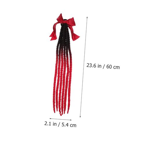 GARVALON Helmet Dreadlocks Decoration with Ponytail Adornment for Motorcycle Cycling and Skate Helmets Easy Install Suction Cup Design Durable and Reusable Accessory Black and Red in Kuwait