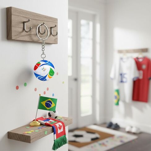 2PCS 1:1 Replica Soccer Keychain World Cup Design 2026 Soccer Ball 1.5 inches Keychain and Football keychain soccer Accessories for Men 2026 Football Keychains Backpack Charm Sports Soccers Gifts in Kuwait