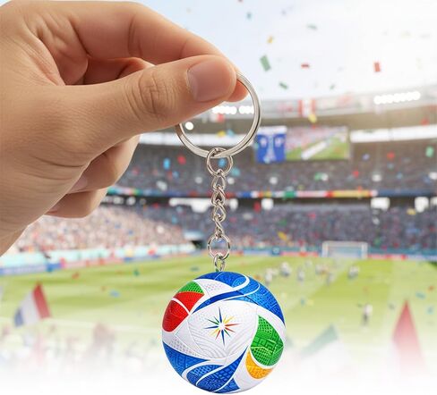 2PCS 1:1 Replica Soccer Keychain World Cup Design 2026 Soccer Ball 1.5 inches Keychain and Football keychain soccer Accessories for Men 2026 Football Keychains Backpack Charm Sports Soccers Gifts in Kuwait