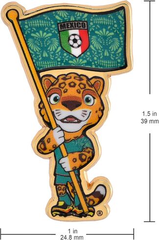 Official FIFA World Cup 2026 Mexico Mascot Pin – “Selfie" Pose 1.5" Enamel Lapel Badge – Premium Zinc Alloy Souvenir – Decorative Accessory for Hats, Backpacks, Jerseys, Jackets & Lanyards in Kuwait