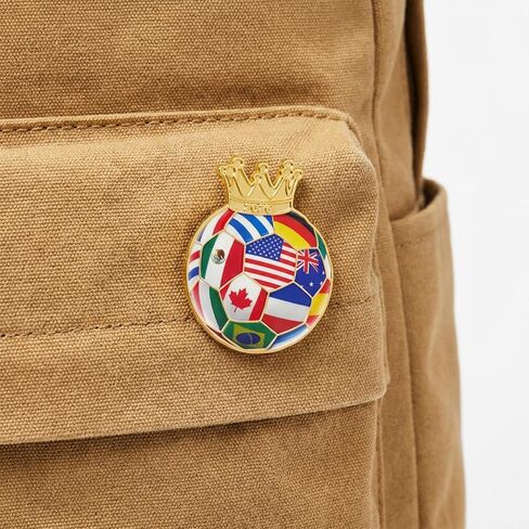 2026 International Soccer Commemorative Pin with Display Case – Crowned Football Design – Premium Enamel Souvenir Gift for Soccer Fans in Saudi Arabia