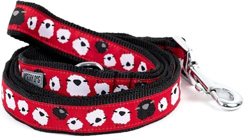 The Worthy Dog Flip Flops Pattern Dog Leash 5ft Stylish Blue/Pink, Comfortable Durable Nylon Fits Small, Medium, Large Dogs, Fun Outdoor Puppy Walking Accessory-Large in Kuwait