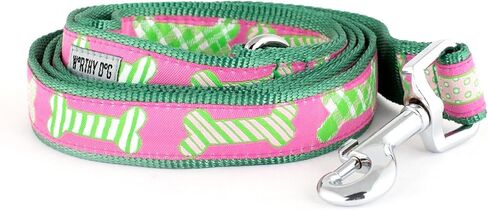 The Worthy Dog Flip Flops Pattern Dog Leash 5ft Stylish Blue/Pink, Comfortable Durable Nylon Fits Small, Medium, Large Dogs, Fun Outdoor Puppy Walking Accessory-Large in Kuwait