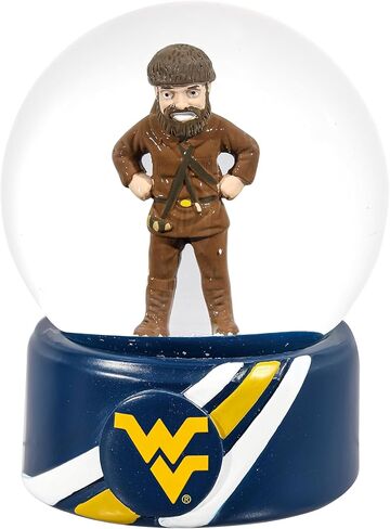 NCAA West Virginia University Snow Globe, Officially Licensed College Sports Water Globe with Team Logo, Christmas Holiday Tabletop Decoration for Home, Alumni Gift for Men and Women Fans in Saudi Arabia