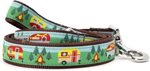 The Worthy Dog Flip Flops Pattern Dog Leash 5ft Stylish Blue/Pink, Comfortable Durable Nylon Fits Small, Medium, Large Dogs, Fun Outdoor Puppy Walking Accessory-Large in Kuwait