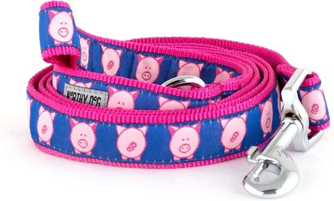 The Worthy Dog Flip Flops Pattern Dog Leash 5ft Stylish Blue/Pink, Comfortable Durable Nylon Fits Small, Medium, Large Dogs, Fun Outdoor Puppy Walking Accessory-Large in Kuwait