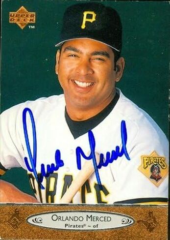 Autograph Warehouse 46885 Orlando Merced Autographed Baseball Card Pittsburgh Pirates 1996 Upper Deck No .178 in Saudi Arabia