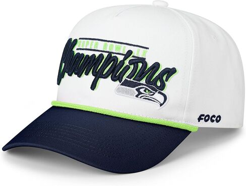 FOCO Seattle Seahawks NFL Super Bowl LX Champions Monty Script Marquee RF Cap in Saudi Arabia