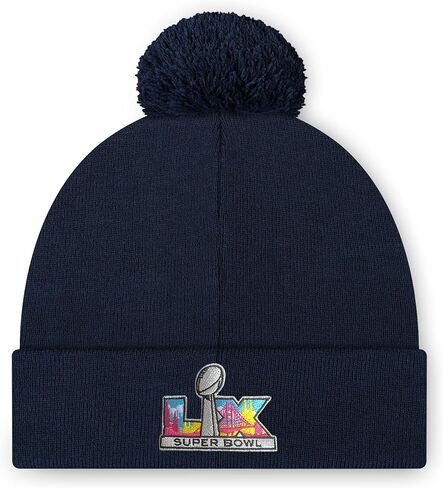 FOCO Seattle Seahawks NFL Super Bowl LX Champions Basic Primary Logo Pom Beanie in Saudi Arabia