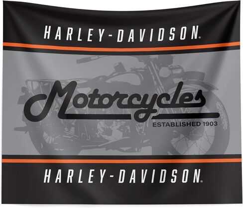 لافتة معلقة على الحائط من Northwest Harley-Davidson، ديكور منسوج مطبوع لدراجة نارية in Saudi Arabia