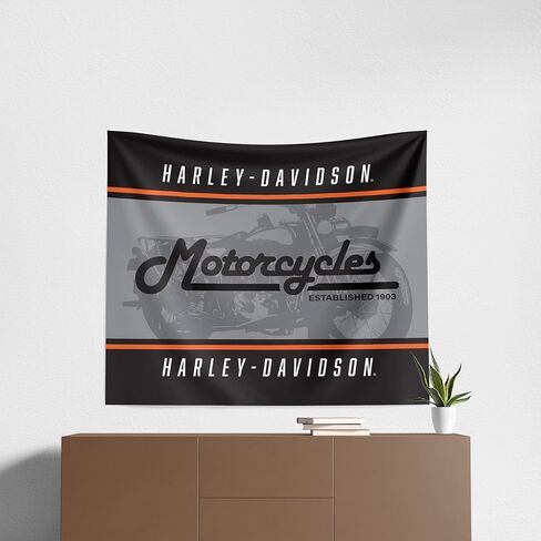 لافتة معلقة على الحائط من Northwest Harley-Davidson، ديكور منسوج مطبوع لدراجة نارية in Saudi Arabia
