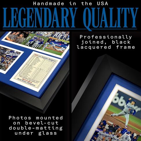 Los Angeles Dodgers | 2025 World Series Champions | Collectible Baseball Memorabilia | MLB Framed Picture & Photo Collage Gift, Man Cave Wall Art, Home Room Decor | 2 Sizes & 4 Styles (Celebration, 12"x15") in Saudi Arabia