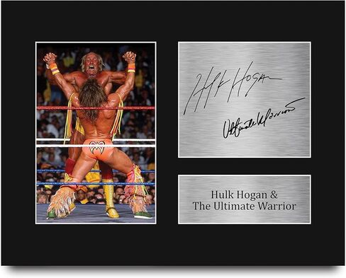 HWC Trading Hulk Hogan & The Ultimate Warrior Gifts Printed Signed Autograph Picture for WWE & WWF Memorabilia Fans - US Letter Size in Saudi Arabia