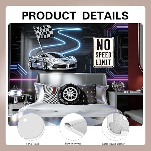 لافتة حائط معدنية عتيقة بدون حدود للسرعة - ديكور سيارة قديم مقاس 12 × 8 هدية لعشاق السباق في كراج رجل الكهف in Kuwait