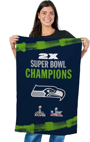 شمال غرب NFL Super Bowl 2026 سياتل سي هوكس تشامبس نسيج معلق على الحائط in Saudi Arabia
