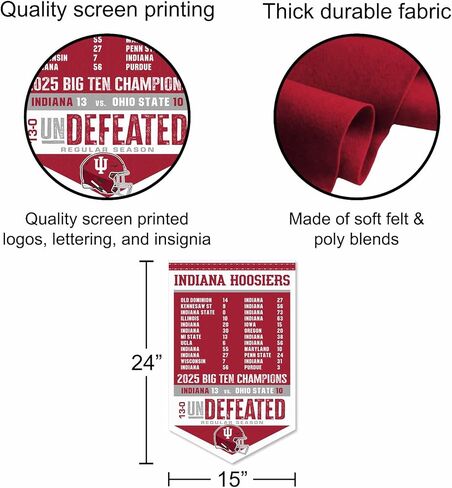 Indiana Hoosiers 2025 Undefeated Champions Banner in Saudi Arabia