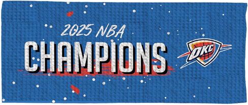 أوكلاهوما سيتي ثاندر 2025 NBA Champions Courtside Cooling Towel، منشفة رياضية رسمية للأداء مقاس 12 بوصة × 31.5 بوصة، قابلة لإعادة الاستخدام، منشفة سريعة التنشيط مع رسومات الفريق الجريئة ليوم اللعبة، وصالة الألعاب الرياضية وحرارة الصيف in Saudi Arabia